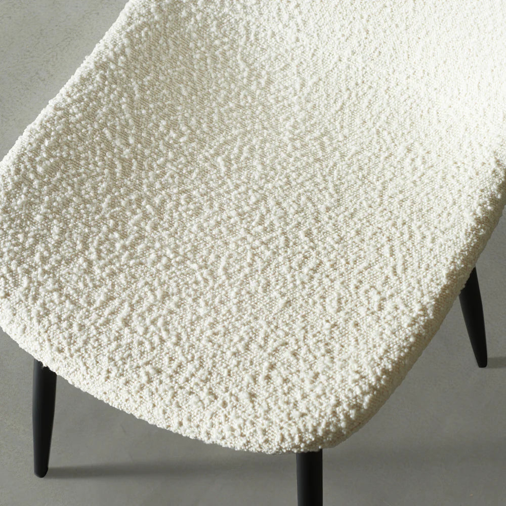 MILAN - Cream Boucle Dining Chair